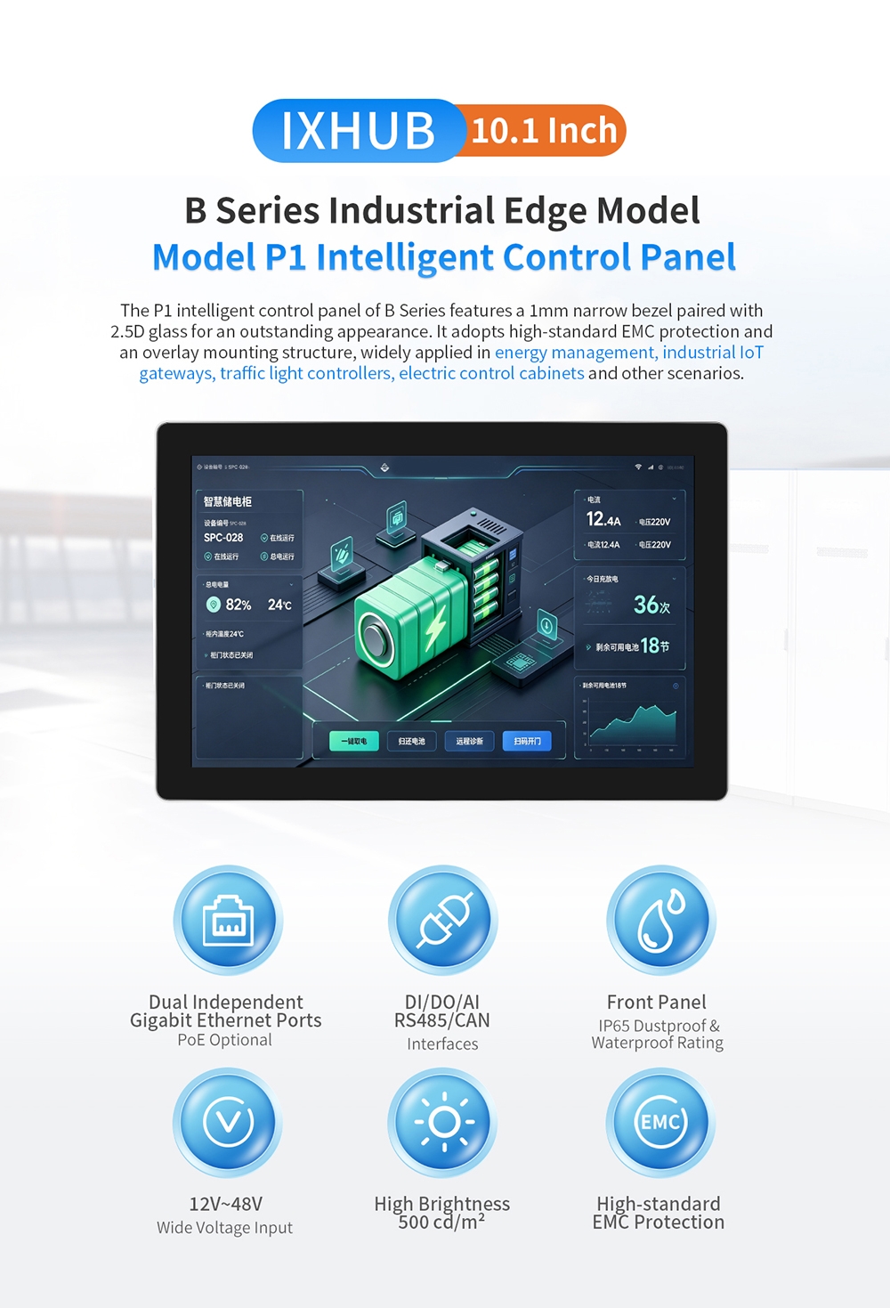 B P1 10.1" Touch Panel PC - 12