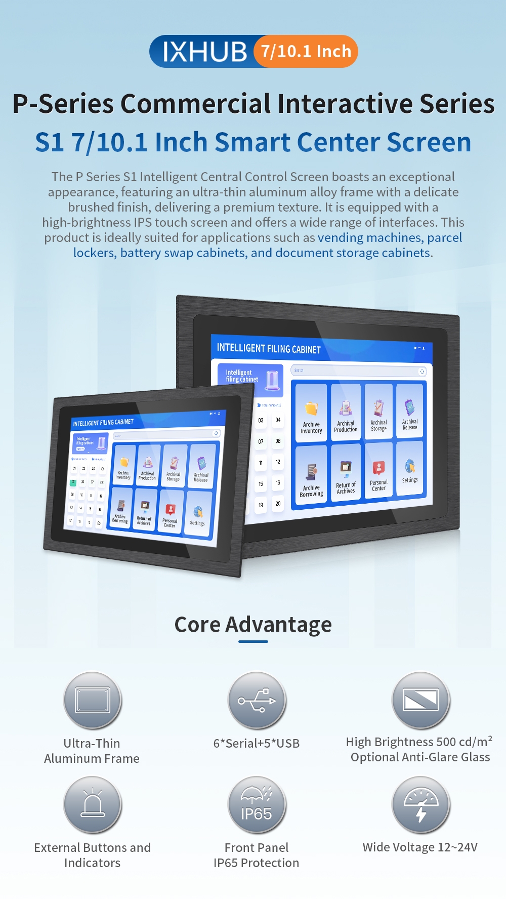 7-inch Intelligent Center Control Screen