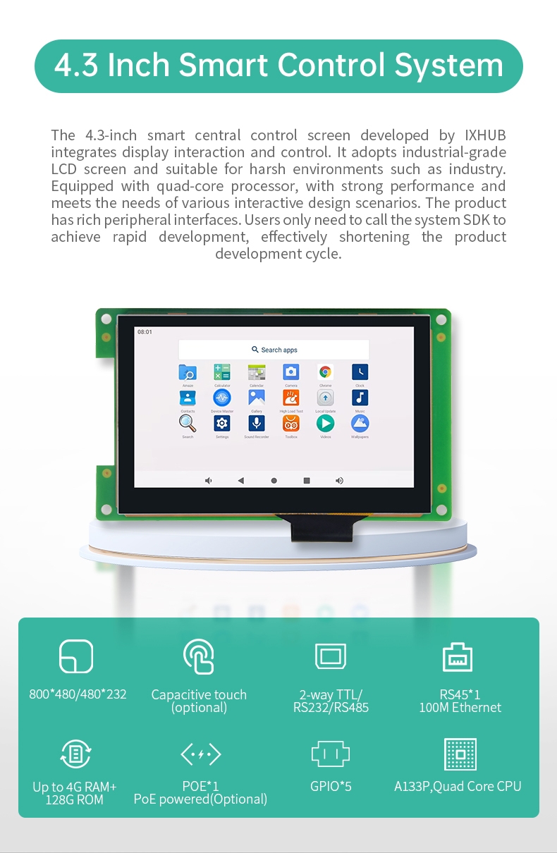 4.3 Inch Intelligent Center Control Screen